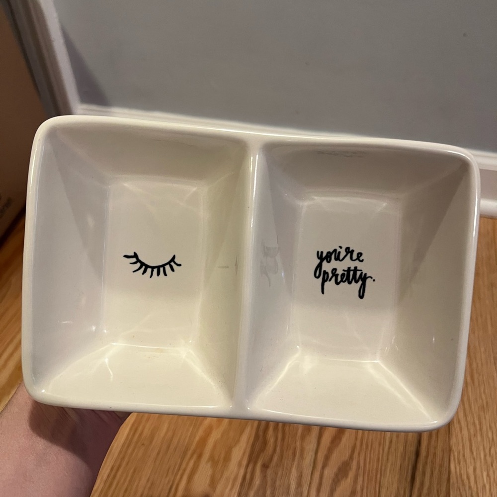 Rae Dunn Artisan Collection You're Pretty Trinket tray